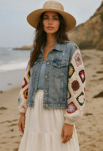 The Rosa Patchwork Denim Jacket